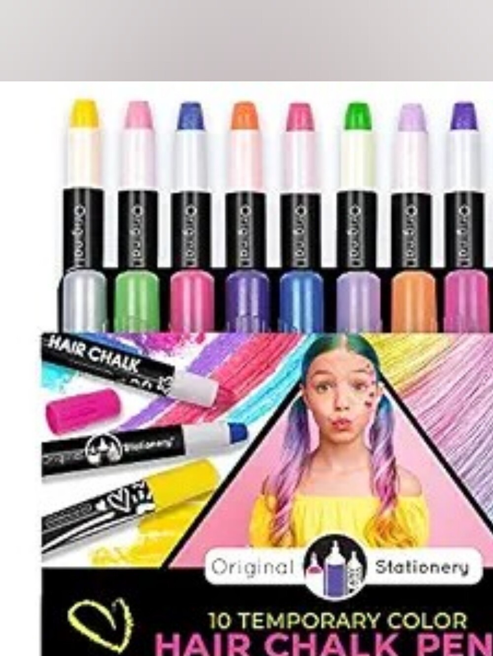 Cool Trendy Hair Chalk Pens - 10 Bright Temporary Colors - Picture 2 of 7